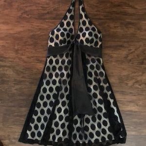 Polka dot halter dress